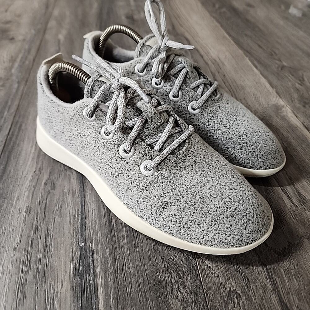 Allbirds Wool Runners Natural Grey Lace Up Washable Sneakers Women’s Size 8